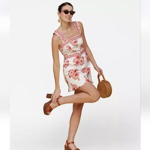 Avec Les Filles Women's Embroidered Belted Mini Dress